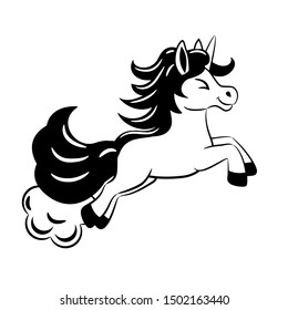 unicorn vector graphic clipart design