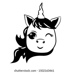 unicorn vector graphic clipart design