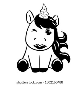 unicorn vector graphic clipart design