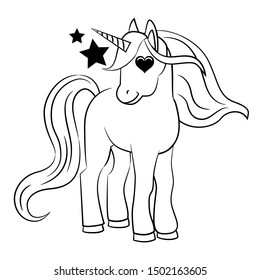 unicorn vector graphic clipart design