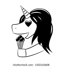 unicorn vector graphic clipart design