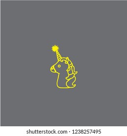 Unicorn vector icon 
