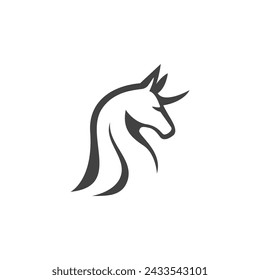 Unicorn Vector icon illustration design Template