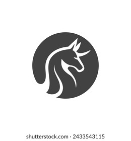 Unicorn Vector icon illustration design Template