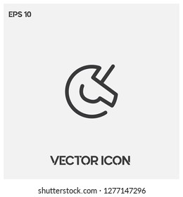 Unicorn vector icon illustration.Unicorn logo design.Premium quality.