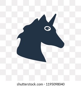 Unicorn vector icon isolated on transparent background, Unicorn transparency concept can be used web and mobile