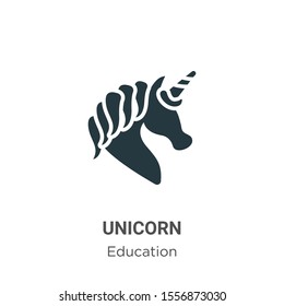 Unicorn vector icon on white background. Flat vector unicorn icon symbol sign from modern literature collection for mobile concept and web apps design.