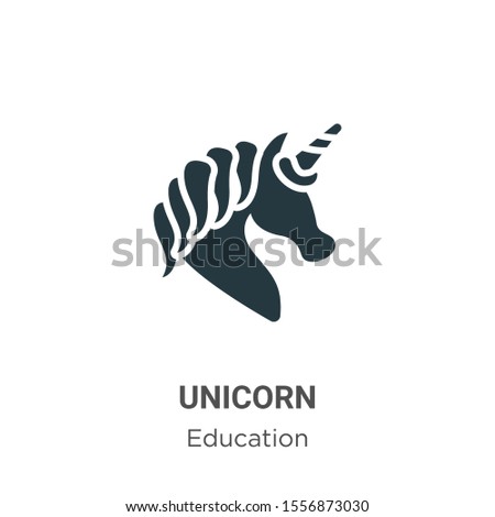 Unicorn vector icon on white background. Flat vector unicorn icon symbol sign from modern literature collection for mobile concept and web apps design.