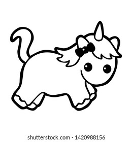 Unicorn vector icons, isolated illustrations for graphic and web design, unicorn icons, creative logos