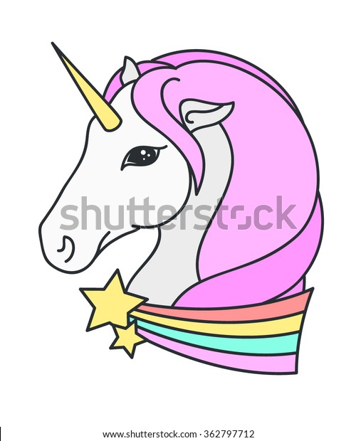 Unicorn Vector Illustration Stock Vector (Royalty Free) 362797712