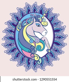 Unicorn vector illustration fordesign