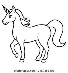 Unicorn vector illustration image and art