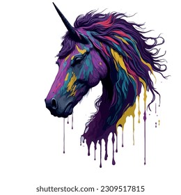 unicorn vector illustration image with light background