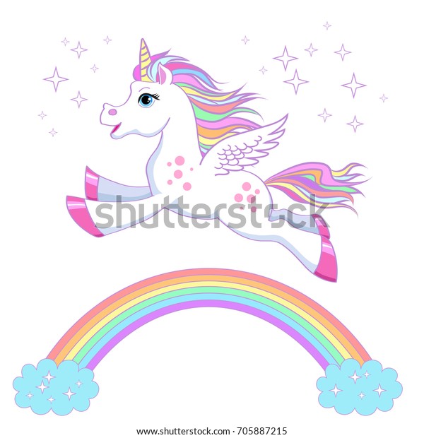 Unicorn Vector Illustration Magic Fantasy Horse Stock Vector (Royalty ...