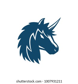 unicorn vector logo on white