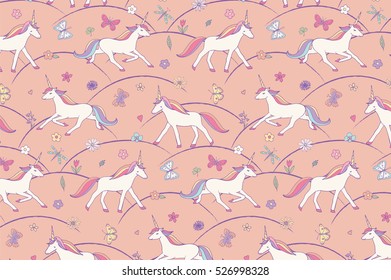 unicorn vector pattern