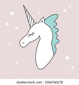 Unicorn vector poster
