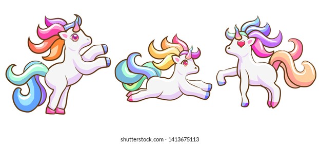 unicorn vector set graphic design