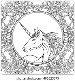 Download Unicorn Mandala High Res Stock Images Shutterstock