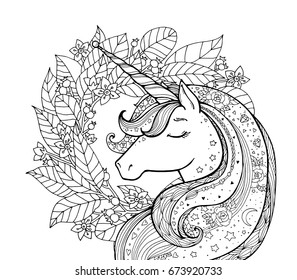 550 Coloring Pages Unicorn Zentangle  Images