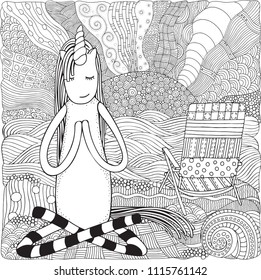 Yoga Coloring Pages Unicorn 10