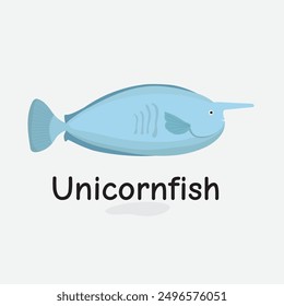 Unicornfish Vector Illustration: Unique Marine Fish