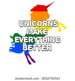 unicorns make everything better. vintage sport art vector design illustration print poster wall art canvas