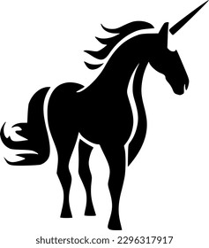 Unicorns | Minimalist and Simple Silhouette - Vector illustration