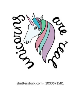 Belive Magic Unicorn Background Design Stock Vector (Royalty Free ...