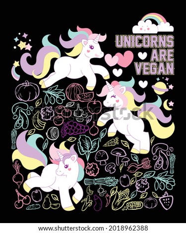 Unicorns are Vegan For Tshirt, Mug or Any POD Item Design