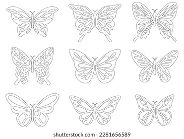 Unicque vector, art and icon design butterfly template