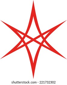 Unicursal Hexagram, Tattoo Style