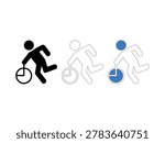 Unicycle and Activity Vector Icons on White Background