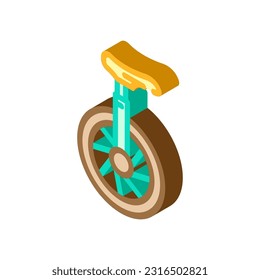 unicycle carnival vintage show isometric icon vector. unicycle carnival vintage show sign. isolated symbol illustration