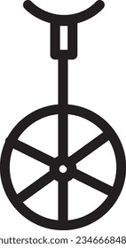 Unicycle Exhibition Circus Outline Icon