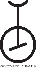 Unicycle Exhibition Circus Outline Icon