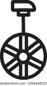 Unicycle Exhibition Circus Outline Icon
