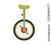 Unicycle flat design icon vector illustration.