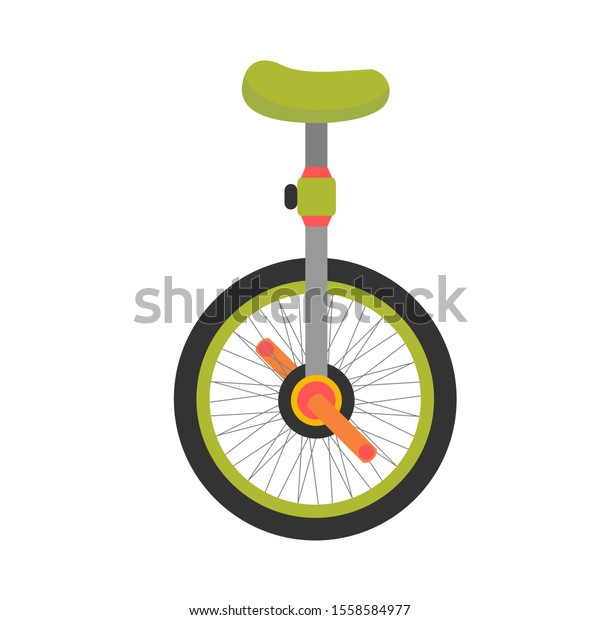 Unicycle flat\
design icon vector\
illustration.