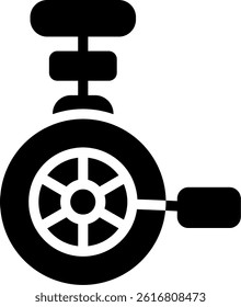Unicycle Glyph Vector Icon Design