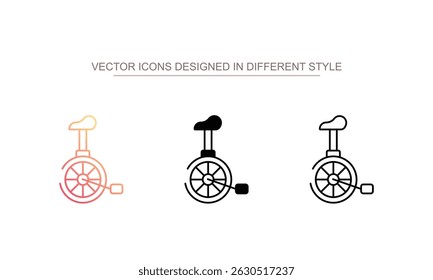 Unicycle icon design with white background stock illustration