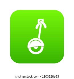 Unicycle icon digital green for any design isolated on white vector illustration
