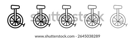 Unicycle icon filled flat sign concept for web design.
