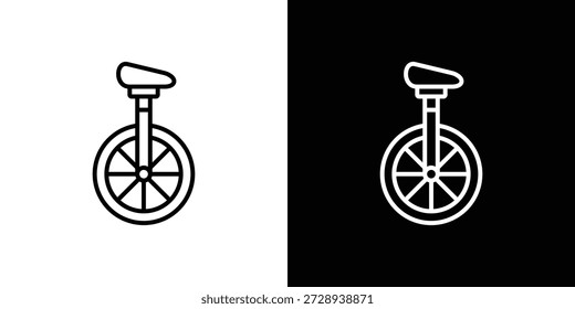 Unicycle icon graphic, editable stroke. Suitable for website design, logo, app, template, and ui ux.