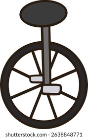 unicycle icon on transparent background