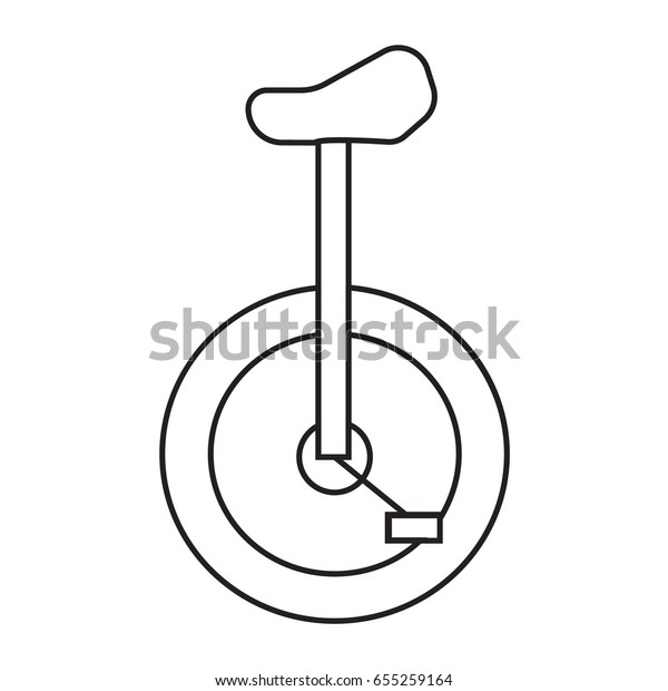 Unicycle Icon Outline Stock Vector (Royalty Free) 655259164 Shutterstock