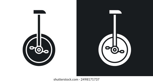 Unicycle icon in solid style