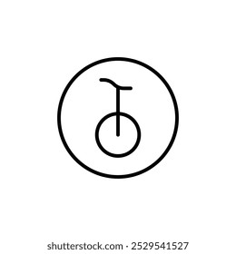 ícone Unicycle Vetor fino definido