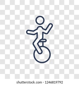 Unicycle icon. Trendy linear Unicycle logo concept on transparent background from Circus collection