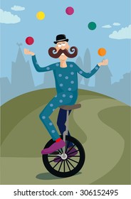 Unicycle Juggler